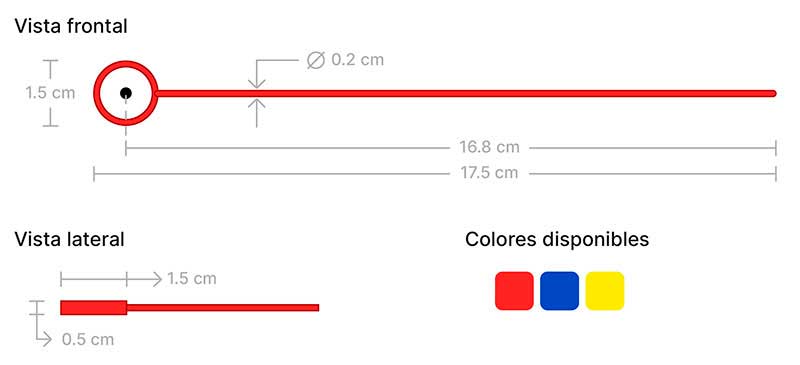 Infografía y colores de cinchos de seguridad económicos