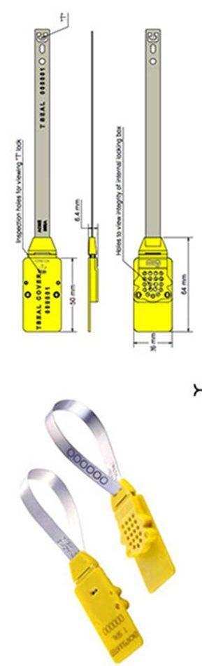 Infografía de un sello de seguridad en aluminio