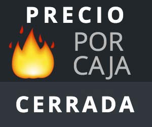Precio por caja cerrada.