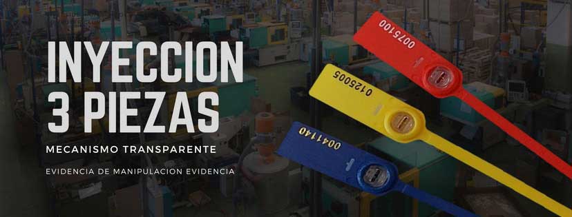 Inyección en 3 piezas sello de seguridad