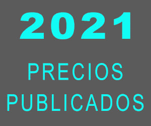 Precios publicados para el 2021