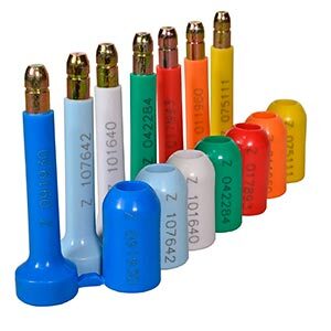 Colores de los sellos de seguridad tipo clavo o barril