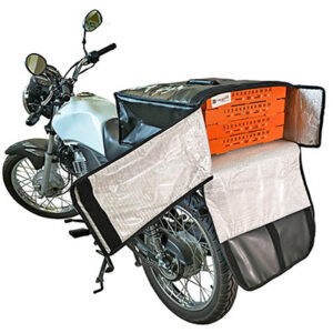 Mochila pizza para moto