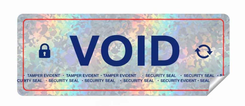 Etiqueta de seguridad para empresas