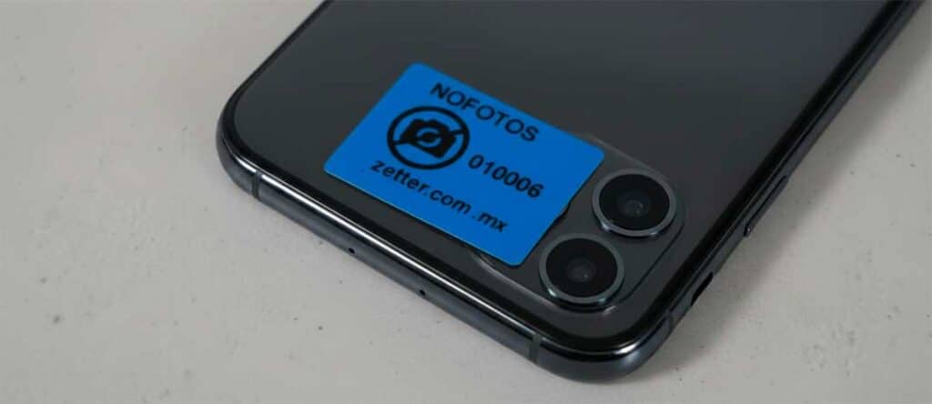 Etiqueta para cámara seguridad en museos