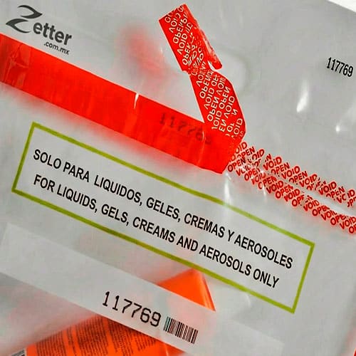 Cinta VOID / OPEN de la bolsa Duty Free