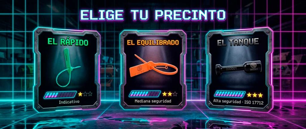 Los 3 niveles en los precintos de seguridad.