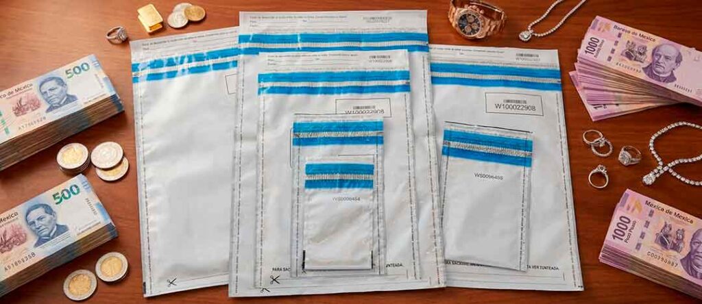 Bolsa desechable de seguridad valores